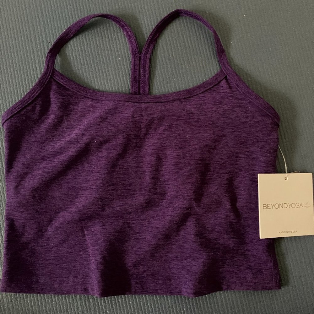 NWT Spacedye Slim Racerback Crop Top S